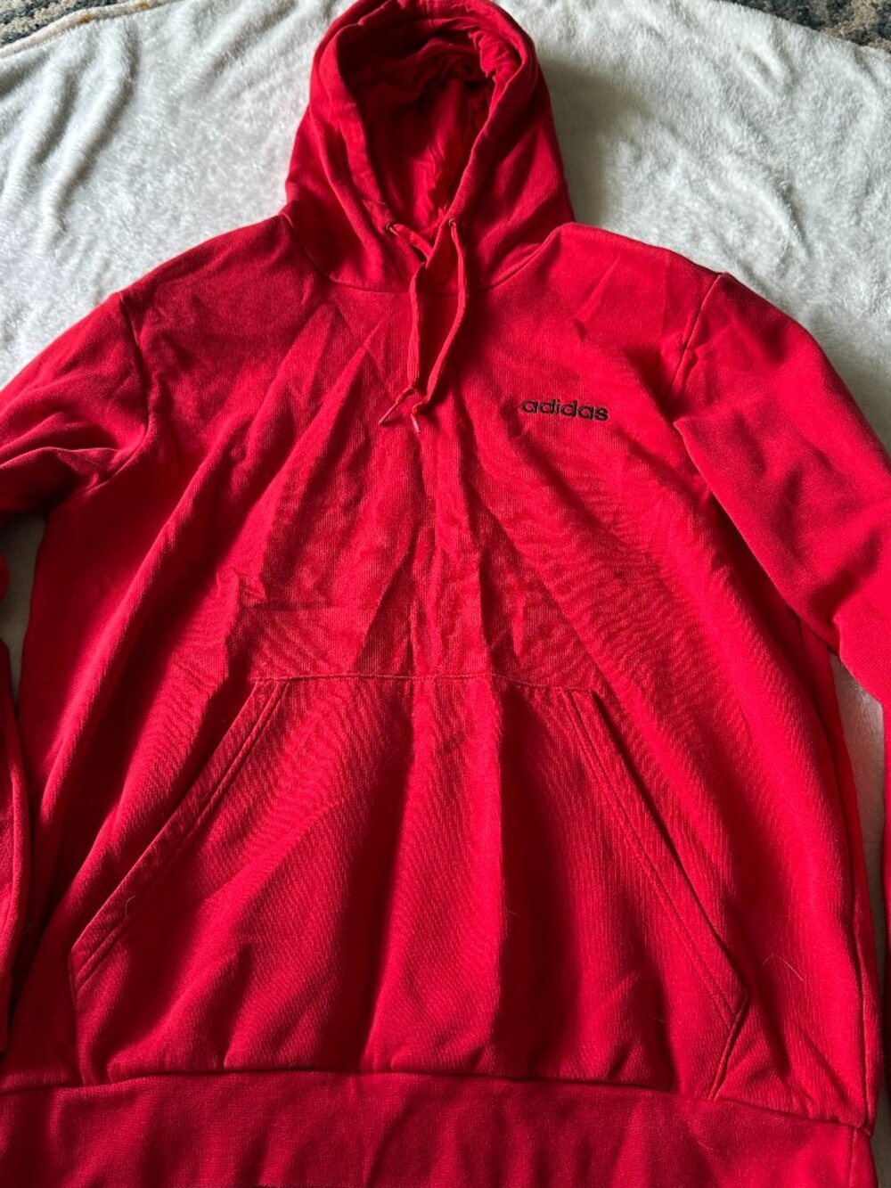 Bright red women's adidas hoodie